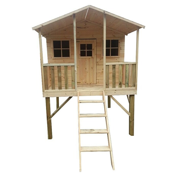 Spielhaus Finn (L x B x H: 239 x 190 x 256 cm, Holz, Natur) | BAUHAUS