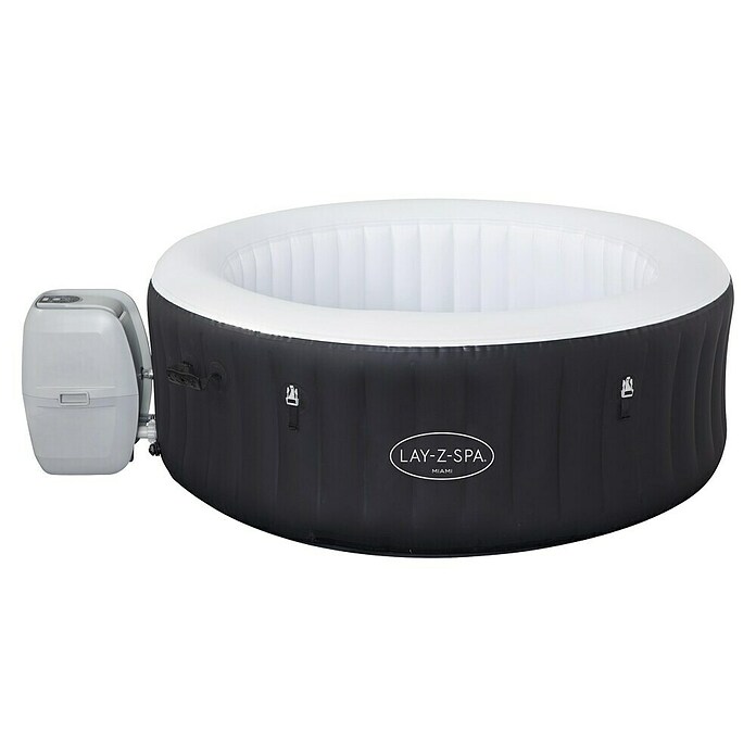 Bestway Lay-Z-Spa Mobil-Whirlpool Miami Air-Jet (Ø x H: 180 x 66 cm, Schwarz, 669 l) | BAUHAUS