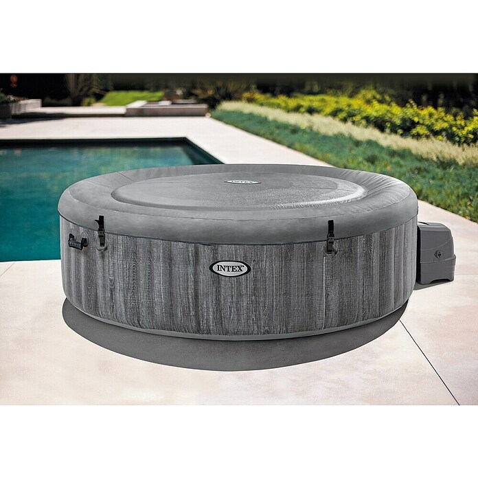 Intex Pure Spa Mobil-Whirlpool Greywood Deluxe (Ø x H: 196 x 71 cm, Grau/Weiß, 795 l) | BAUHAUS