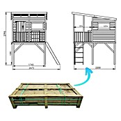 Spielhaus Robin (L x B x H: 220 x 175 x 272 cm, Holz, Natur) | BAUHAUS