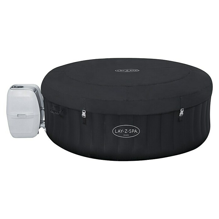 Bestway Lay-Z-Spa Mobil-Whirlpool Miami Air-Jet (Ø x H: 180 x 66 cm, Schwarz, 669 l) | BAUHAUS