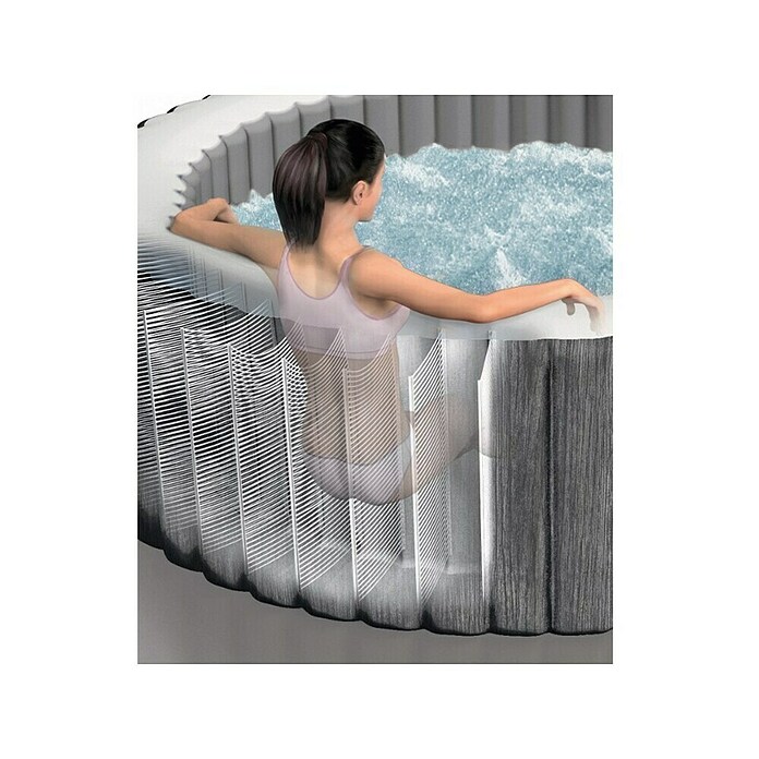 Intex Pure Spa Mobil-Whirlpool Greywood Deluxe (Ø x H: 196 x 71 cm, Grau/Weiß, 795 l) | BAUHAUS