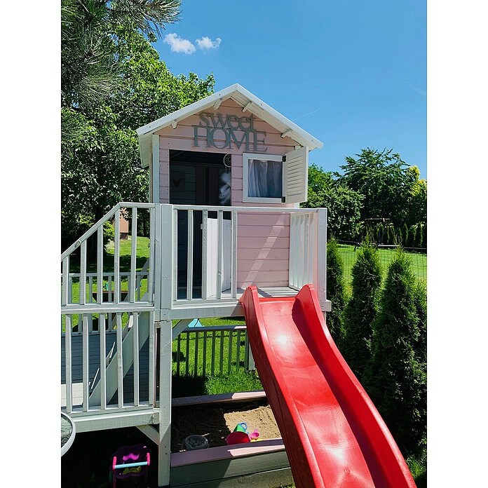 Spielhaus Tom (L x B x H: 226,5 x 176 x 272 cm, Holz, Natur) | BAUHAUS