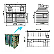 Spielhaus Marie (L x B x H: 157 x 248 x 218 cm, Holz, Natur) | BAUHAUS