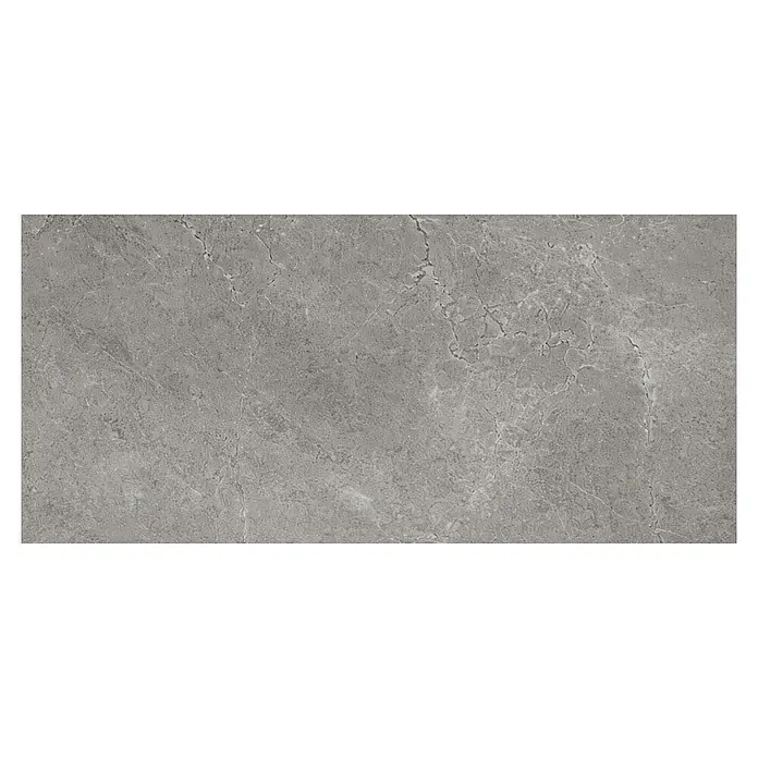 Inspiro Revestimiento de pared de PVC Twilight - 75 x 45 cm, Gris - Azulejo rectangular gris con vetas blancas sutiles, imitando mármol o piedra natural.