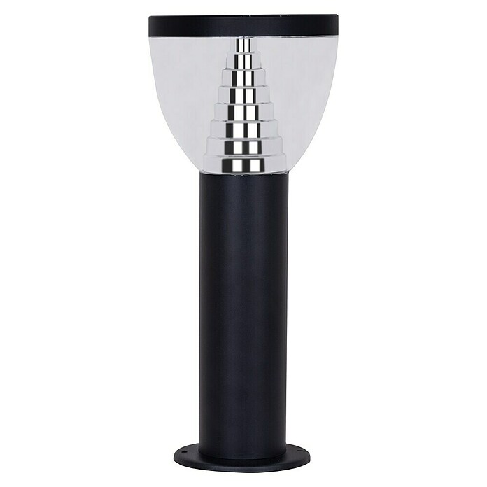 Luceco Sobremuro solar LED Vortex con sensor (5 W, Ø x Al: 16 x 38 cm, Negro, IP44, 500 lm) | BAUHAUS