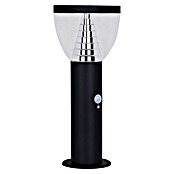 Luceco Sobremuro solar LED Vortex con sensor (5 W, Ø x Al: 16 x 38 cm, Negro, IP44, 500 lm) | BAUHAUS