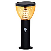 Luceco Sobremuro solar LED Vortex con sensor (5 W, Ø x Al: 16 x 38 cm, Negro, IP44, 500 lm) | BAUHAUS