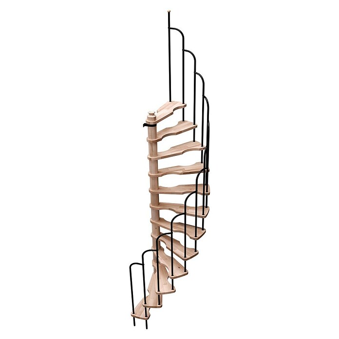 Sogem Escalera de caracol Saturne (Diámetro: 140 cm, Color peldaños: Haya, Altura de planta: 276 cm) | BAUHAUS