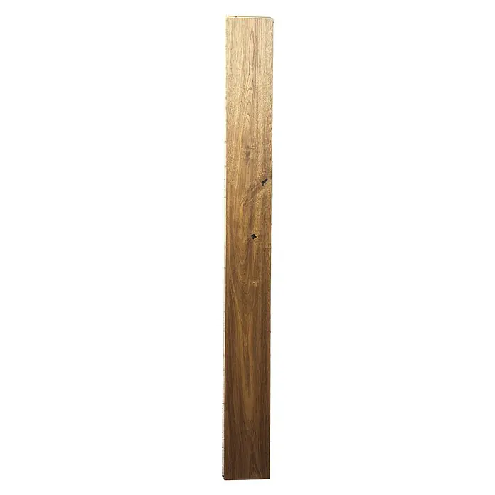 Parkett - Eiche Bernau, Landhausdiele, 1.900 x 190 x 14 mm - Braunes Holzbodenbrett mit natürlicher Maserung und Ästen.
