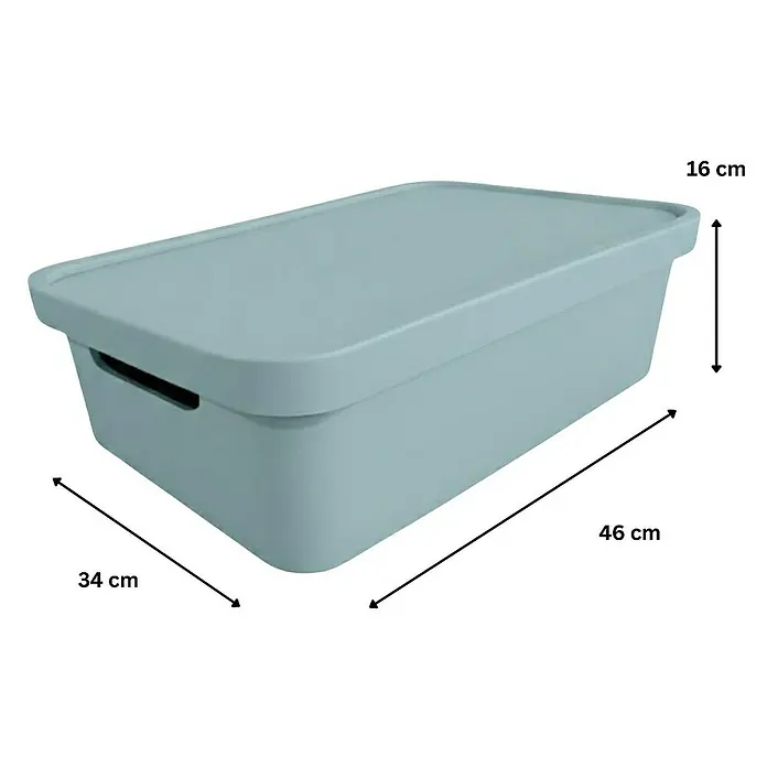 Plastard Aufbewahrungsbox-Set 2er-Set 19 Liter in Blau – Stapelboxen, Lagerboxen - L x B x H: 45,5 x 33,5 x 15,5 cm, Kunststoff, Blau, 2 Stk.
