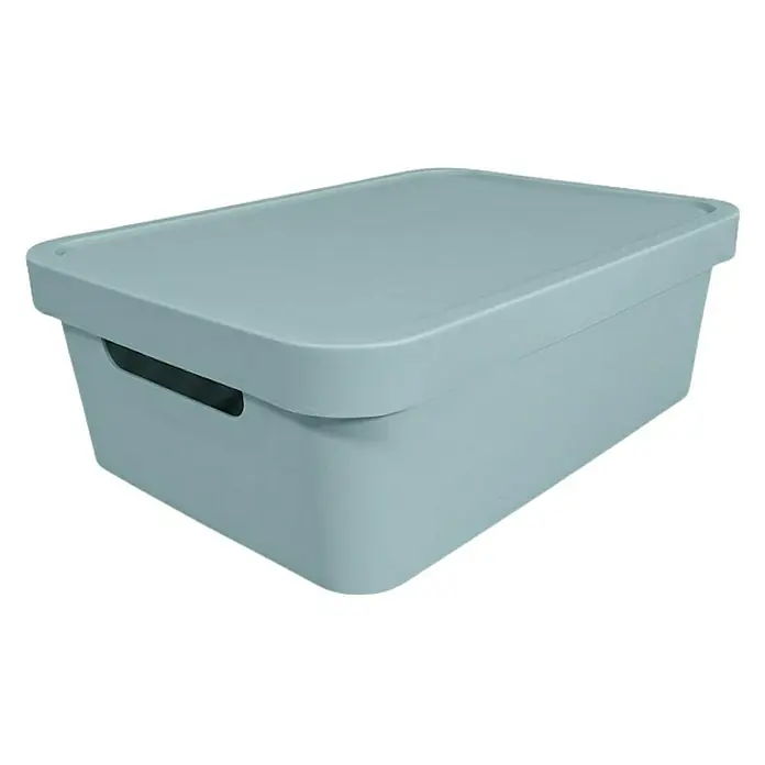Plastard Aufbewahrungsbox-Set 2er-Set 19 Liter in Blau – Stapelboxen, Lagerboxen - L x B x H: 45,5 x 33,5 x 15,5 cm, Kunststoff, Blau, 2 Stk.