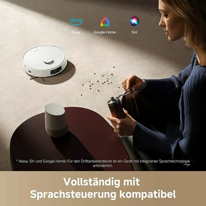 Dreame Robot aspirador con mopa D20 (Potencia de aspiración: 13.000 Pa, Duración de la batería: 285 min, Capacidad del robot: 700 ml) | BAUHAUS