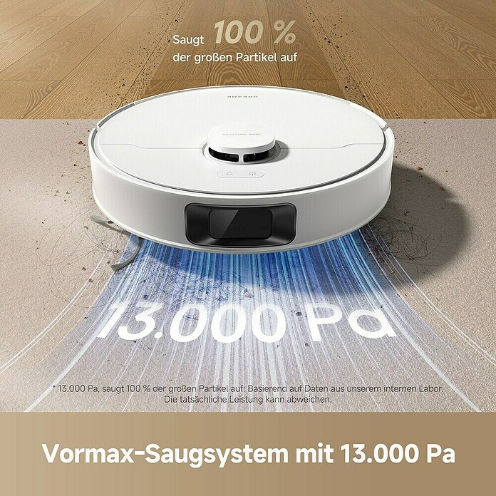 Dreame Robot aspirador con mopa D20 (Potencia de aspiración: 13.000 Pa, Duración de la batería: 285 min, Capacidad del robot: 700 ml) | BAUHAUS