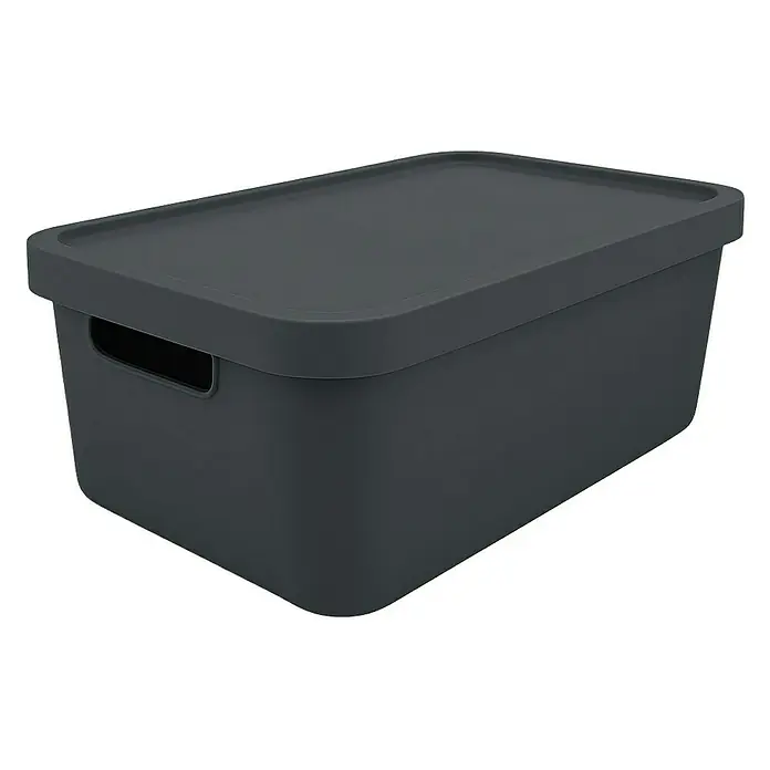 Plastard Aufbewahrungsbox-Set 2er-Set 31 Liter in Anthrazit – Stapelboxen, Lagerboxen - Kunststoff, Anthrazit, 2 Stk.
