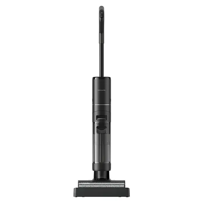 Dreame Aspirador en seco y húmedo de batería G10 Pro - Potencia de aspiración: 16.000 Pa, Duración de la batería: 35 min, Volumen del depósito de agua: 0,9 l - Aspiradora vertical DREAME negra de agua/seco con depósito transparente y cepillo para suelos, controles en el mango.