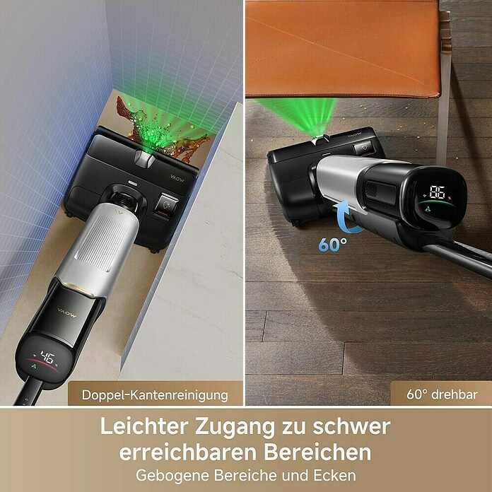 Mova Aspirador en seco y húmedo de batería X4 Plus (Potencia de aspiración: 20.000 Pa, Duración de la batería: 45 min, Volumen del depósito de agua: 0,76 l) | BAUHAUS