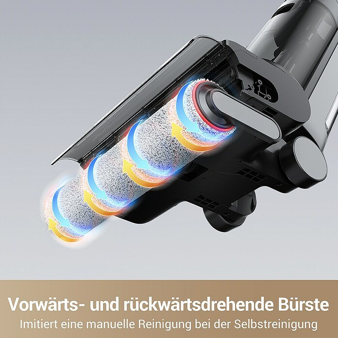 Dreame Aspirador en seco y húmedo de batería G10 Pro (Potencia de aspiración: 16.000 Pa, Duración de la batería: 35 min, Volumen del depósito de agua: 0,9 l) | BAUHAUS