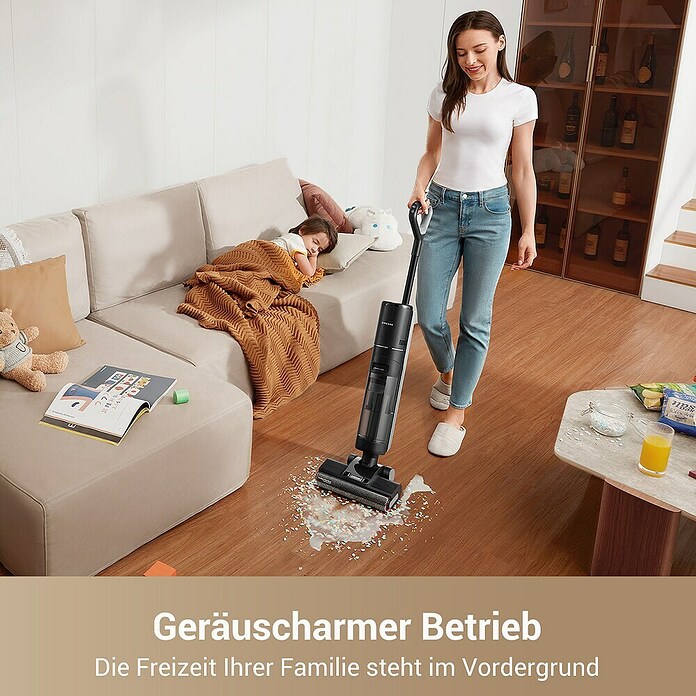 Dreame Aspirador en seco y húmedo de batería G10 Pro (Potencia de aspiración: 16.000 Pa, Duración de la batería: 35 min, Volumen del depósito de agua: 0,9 l) | BAUHAUS