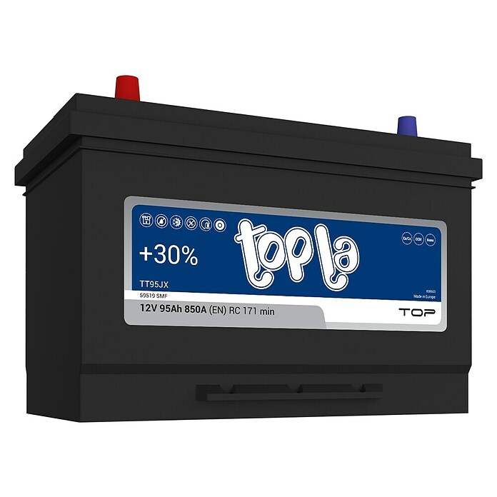 Topla Avtomobilski akumulator TOP JIS 59519 SMF  (95 Ah, 12 V) | Avtomobilski akumulatorji | Avto elektrika | Dodatna oprema za avtomobile | Navtika, avtomobili in kolesa | Izdelki | BAUHAUS