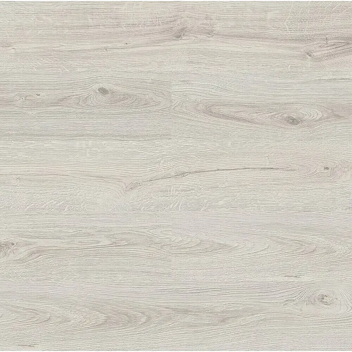 LOGOCLIC Laminado Roble Amber - 1.380 x 193 x 8 mm, Gris, AC5 - Suelo de madera gris claro con veta natural y nudos.