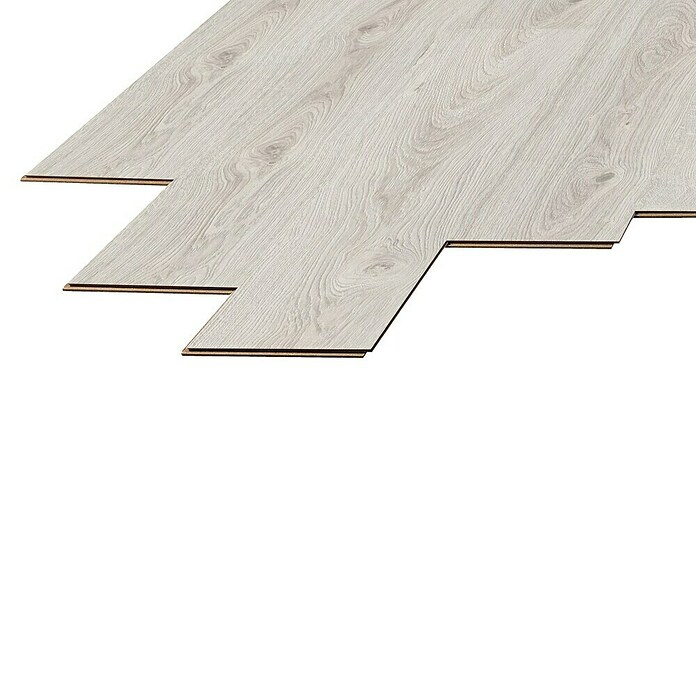 LOGOCLIC Laminado Roble Amber (1.380 x 193 x 8 mm, Gris, AC5) | BAUHAUS
