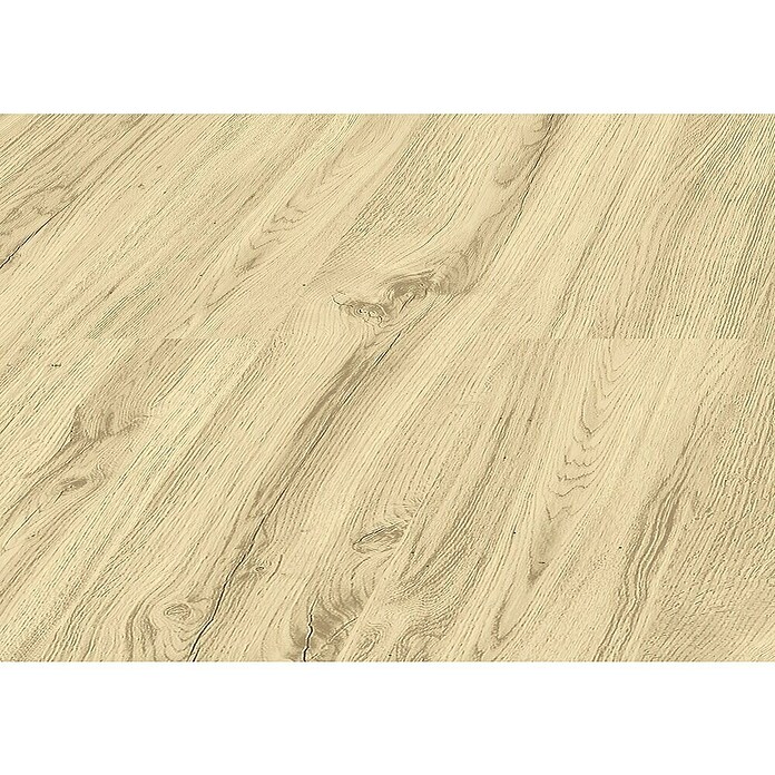 LOGOCLIC Laminado Roble Lumen (1.380 x 193 x 8 mm, Beige, AC5) | BAUHAUS