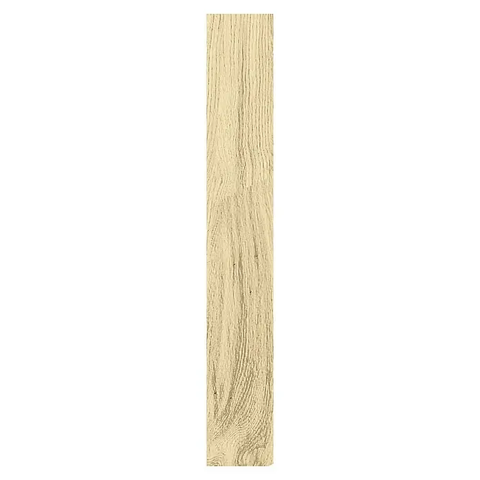 LOGOCLIC Laminado Roble Lumen - 1.380 x 193 x 8 mm, Beige, AC5 - Superficie texturizada beige claro con crestas verticales y patrones ondulados sutiles.