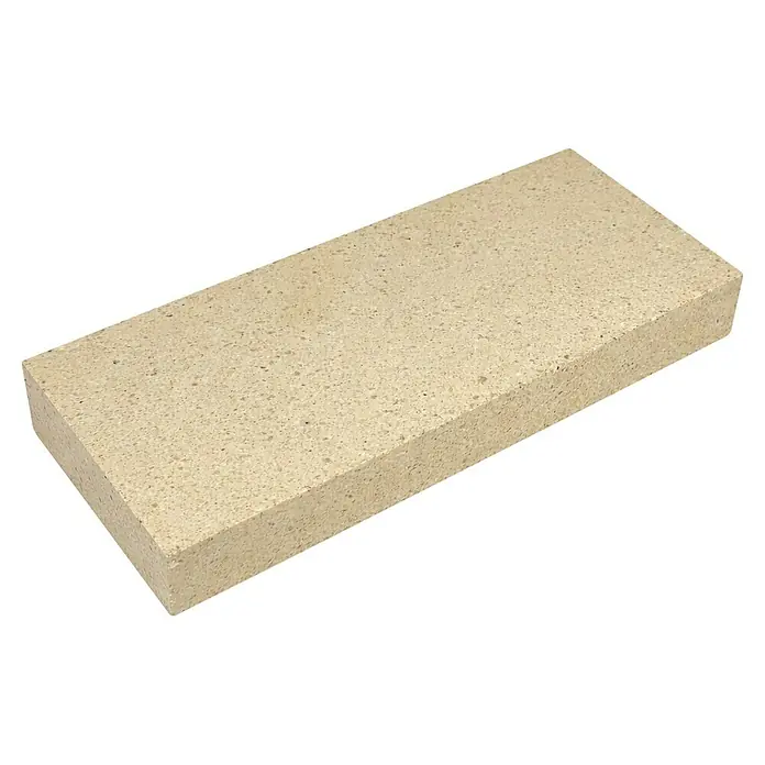 Schamottstein - L x B x H: 250 x 124 x 32 mm, Beige - Heller beiger feuerfester Ziegel mit strukturierter Oberfläche.
