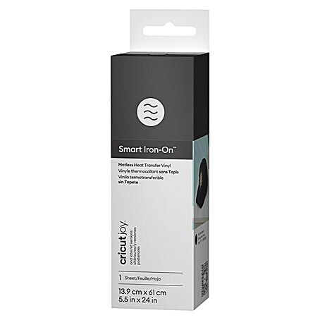 Cricut Joy Aufbügelfolie Smart Iron-On (Schwarz, L x B: 61 x 13,9 cm, Passend für: Cricut Joy Schneideplotter)