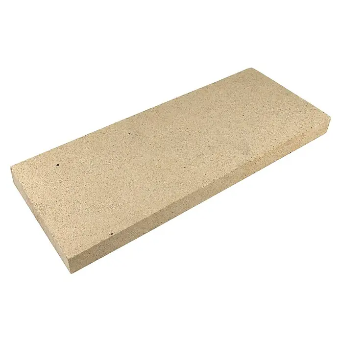 Schamottstein - L x B x H: 400 x 160 x 30 mm, Beige - Rechteckiger, hellbeiger Schamottstein für Hochtemperaturanwendungen.