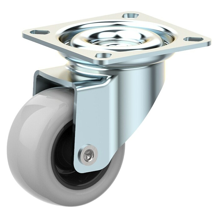 Zakretni kotač za transportna kolica  (Promjer kotačića: 50 mm, Nosivost: 60 kg, Klizni ležaj, Navoj: M 6) | BAUHAUS