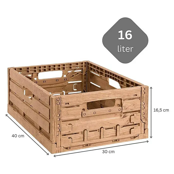 Proregal Klappbox Active Lock Holzdekor - L x B x H: 40 x 30 x 16,5 cm, Braun