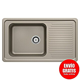 Carea Fregadero encastrable Venus (86 x 50 cm, Material: CAREAlith®, Taupe)