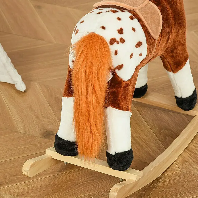 Homcom Holzpferd - L x B x H: 74 x 28 x 65 cm, Altersempfehlung: 3 Jahre