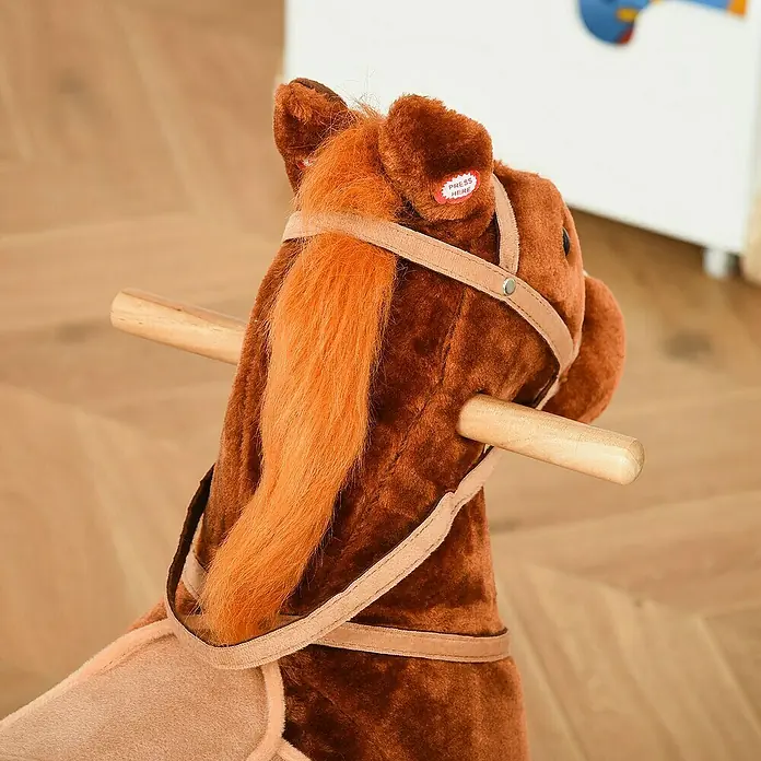Homcom Holzpferd - L x B x H: 74 x 28 x 65 cm, Altersempfehlung: 3 Jahre