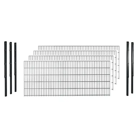 Hadra  Zaun-Set DSM 6/5/6 mit 5 Pfosten