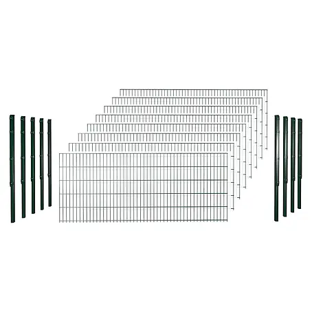 Hadra  Zaun-Set DSM 8/6/8 mit 9 Pfosten