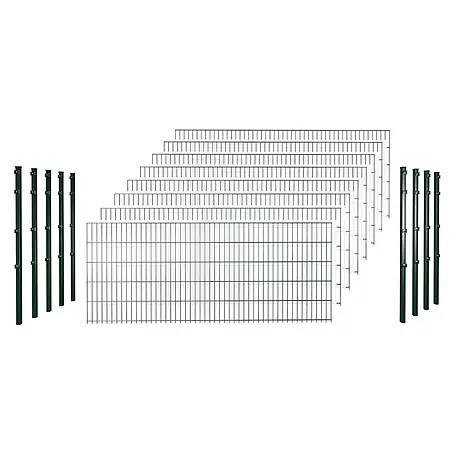 Hadra  Zaun-Set DSM 6/5/6 mit 9 Pfosten
