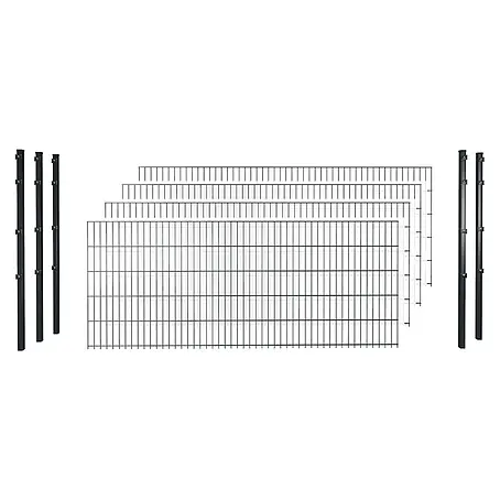 Hadra  Zaun-Set DSM 8/6/8 mit 5 Pfosten