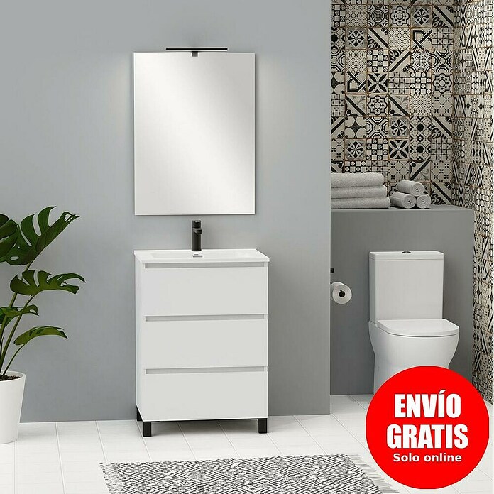 Artysan Conjunto de mueble de baño Neeko (Ancho: 60 cm, Blanco, 3 pzs.) | BAUHAUS