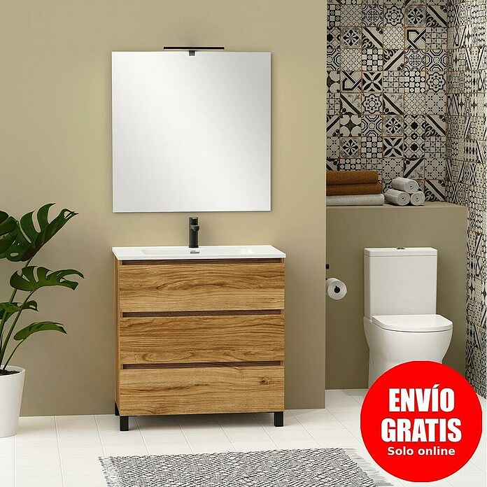 Artysan Conjunto de mueble de baño Neeko (Ancho: 90 cm, Teka, 3 pzs.) | BAUHAUS