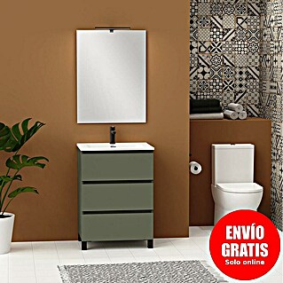 Artysan Conjunto de mueble de baño Neeko (Ancho: 80 cm, Verde musgo, 3 pzs.)