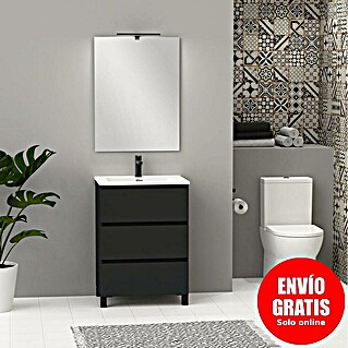 Artysan Conjunto de mueble de baño Neeko (Ancho: 70 cm, Negro, 3 pzs.)
