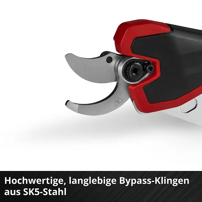 Einhell Professional Power X-Change 18V Akku-Astschere GP-LS 18/35 Li BL - 35 mm - Rote und schwarze elektrische Bypass-Gartenschere mit hochwertigen Klingen aus SK5-Stahl.