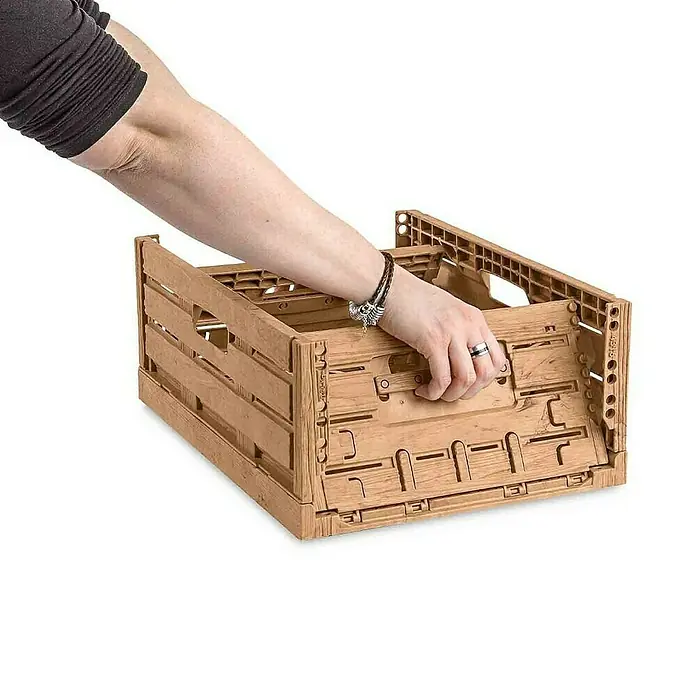 Proregal Klappbox Active Lock Holzdekor - L x B x H: 60 x 40 x 16,5 cm, Braun