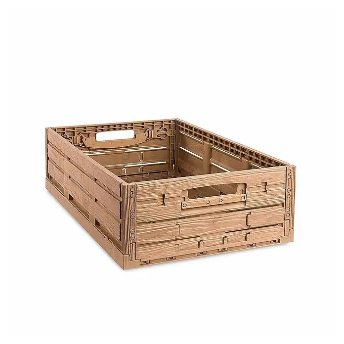 Proregal Klappbox Active Lock Holzdekor - L x B x H: 60 x 40 x 16,5 cm, Braun