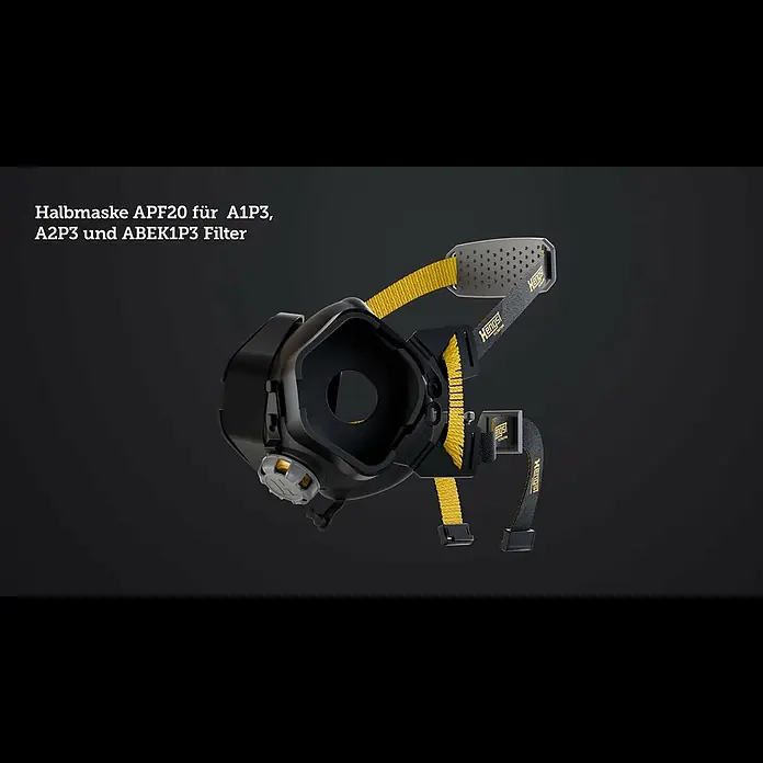 Hengst Atemschutzmaske - M/L, Passend für: A1P3, A2P3 & ABEK1P3 Filter - Die Halbmasken mit A1P3-, A2P3- oder ABEK1P3-Filtern von Hengst Filtration