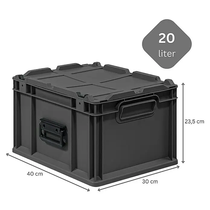 Proregal Euroboxen-Set 6x NextGen Portable - Kunststoff, Schwarz, 6 Stk.