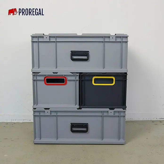 Proregal Euroboxen-Set 12x NextGen Portable - Kunststoff, Schwarz, 12 Stk.